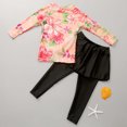 thumbnail image 4 of LSLJS Girls Long Sleeve Swimsuit Two Piece Floral Print Swimwear Swimsuit Skirt Style Long Pants Surfing Split Set Sun Protection Bathing Suits Gifts for Kids, 4 of 8