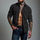 thumbnail image 1 of Blusa y camisa de manga larga con cuello vuelto para hombre, camiseta lisa de moda, blusa de manga larga con cuello vuelto, informal, elegante, con estilo, cómoda, con bolsillos, botones y capucha, bl, 1 of 6