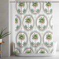 thumbnail image 5 of Palm Trees Extra Long Shower Curtain Set, Waterproof Shower Curtains for Bathroom, Green Summer Botanical Watercolor Washable Fabric Cloth Bath Curtain for Bathtub Decoration with Hooks 72x96 Inches, 5 of 9
