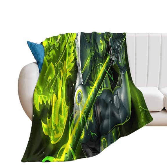 Mechanical Ninja Luxury Flannel Blanket - Super Soft Anti-Static Plush Warm Blanket for Sofa Bed - Extra Large Cozy Blanket for Men and Women, Home Decor Gift.
