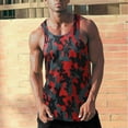 thumbnail image 2 of ZRBYWB Men's Workout Tank Tops Summer Fashion Casual Round Neck Camouflage Color Sleeveless Top Vest, 2 of 7