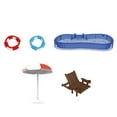 thumbnail image 4 of Almencla Dollhouse Swimming Pool Set Accessory Pretend Toy Ornament Play House Supplies Kids Toy for Fairy Garden Furniture Miniature, 4 of 7