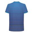thumbnail image 5 of Men's Summer Streetwear Causal Cotton T Shirts Ombre Tropical Striped Print Crewneck Short Sleeve Tee Shirts Tops Size 3XL Blue, 5 of 5