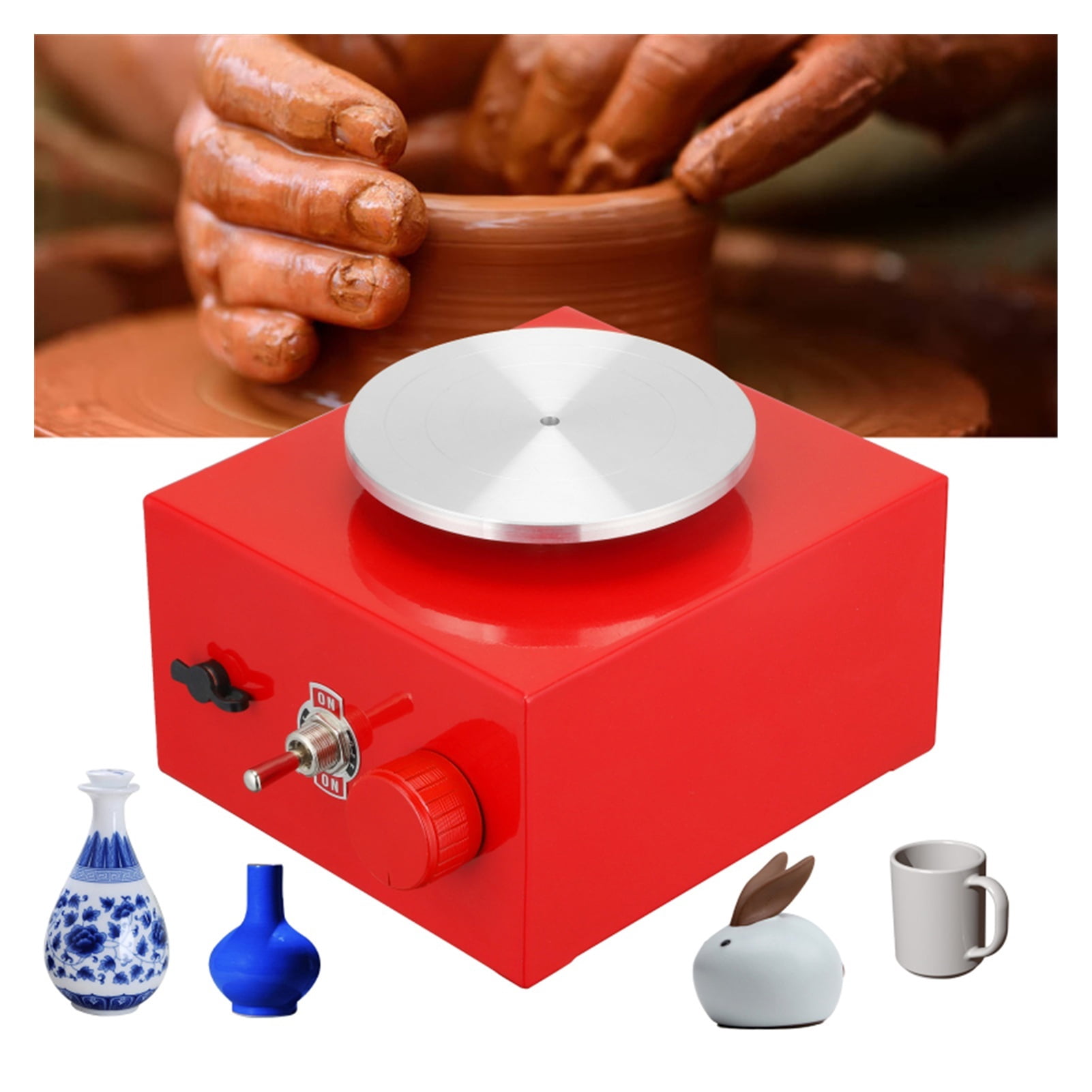 Mini turntable ceramic wheel, ceramic electric ceramic wheel tool with ceramic work in diy clay ,Wide Ranging Usage