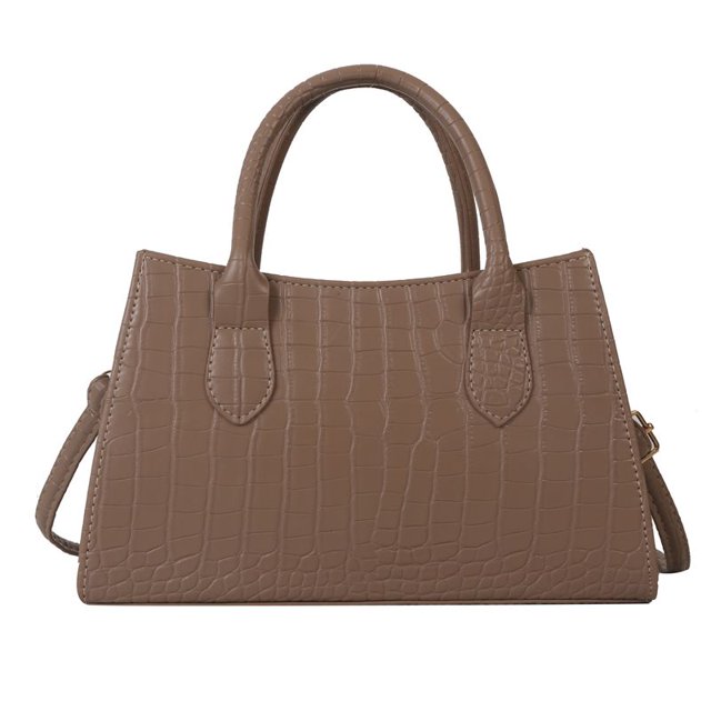 Bolso de mujer Bolso de mano con patrón de cocodrilo simple Bolso bandolera (Caqui) Likrtyny Para Estrenar