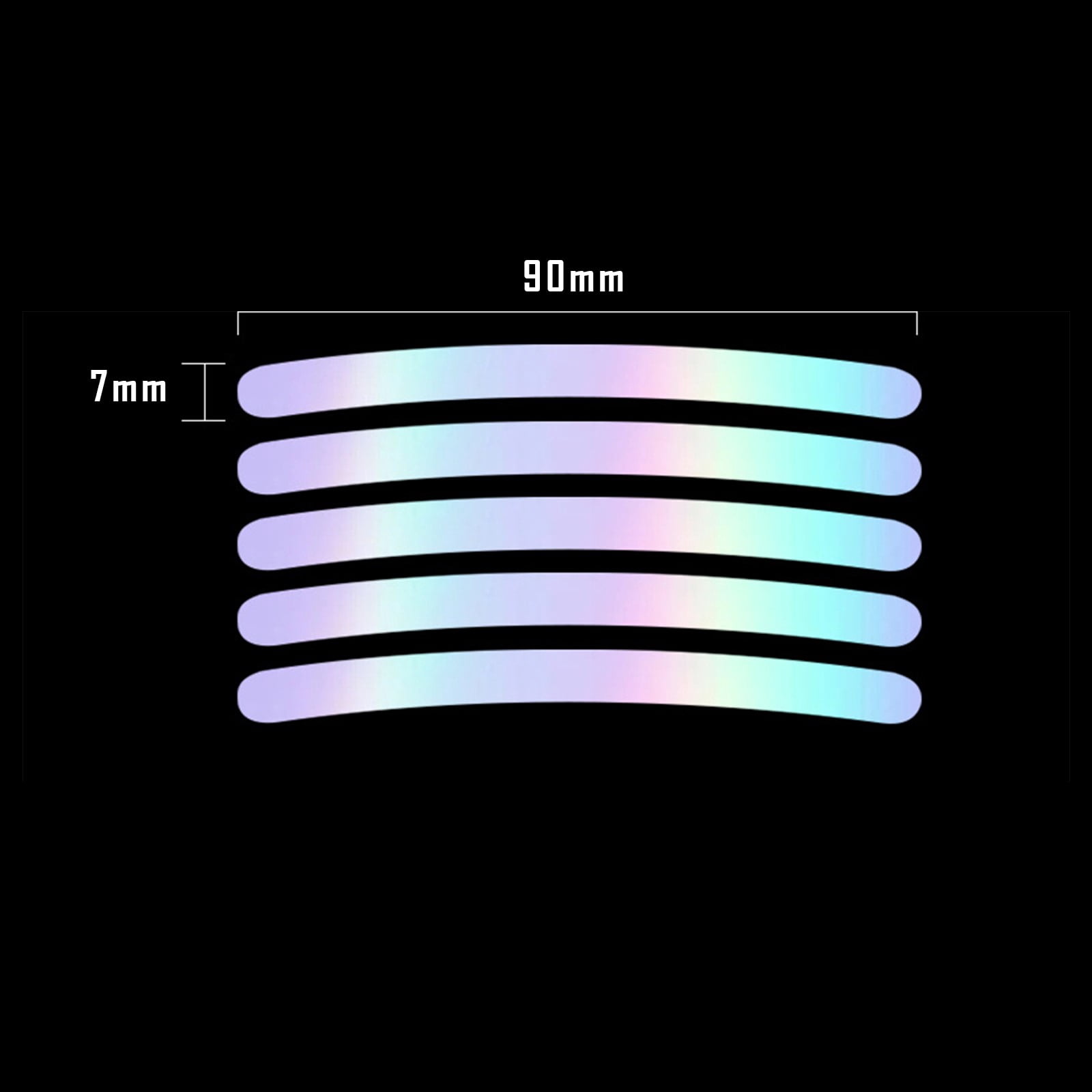 20PCS Reflective Car Wheel Decorative Stripe Stickers, Night Safety Warning Tape Sticker, Anti-Scratch Tire Rims Sticker, Universal Car Exterior Accessories Fluorescent Auto Decals for Motocycle Bike