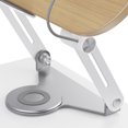 thumbnail image 1 of Stand Desktop Book Stand Para Leer Con 360 Base Giratoria Panel de Madera Contrachapada y clips de Página Plegables y Ángulos Ajustables Para El Libro de Cocción Libro de, 1 of 7