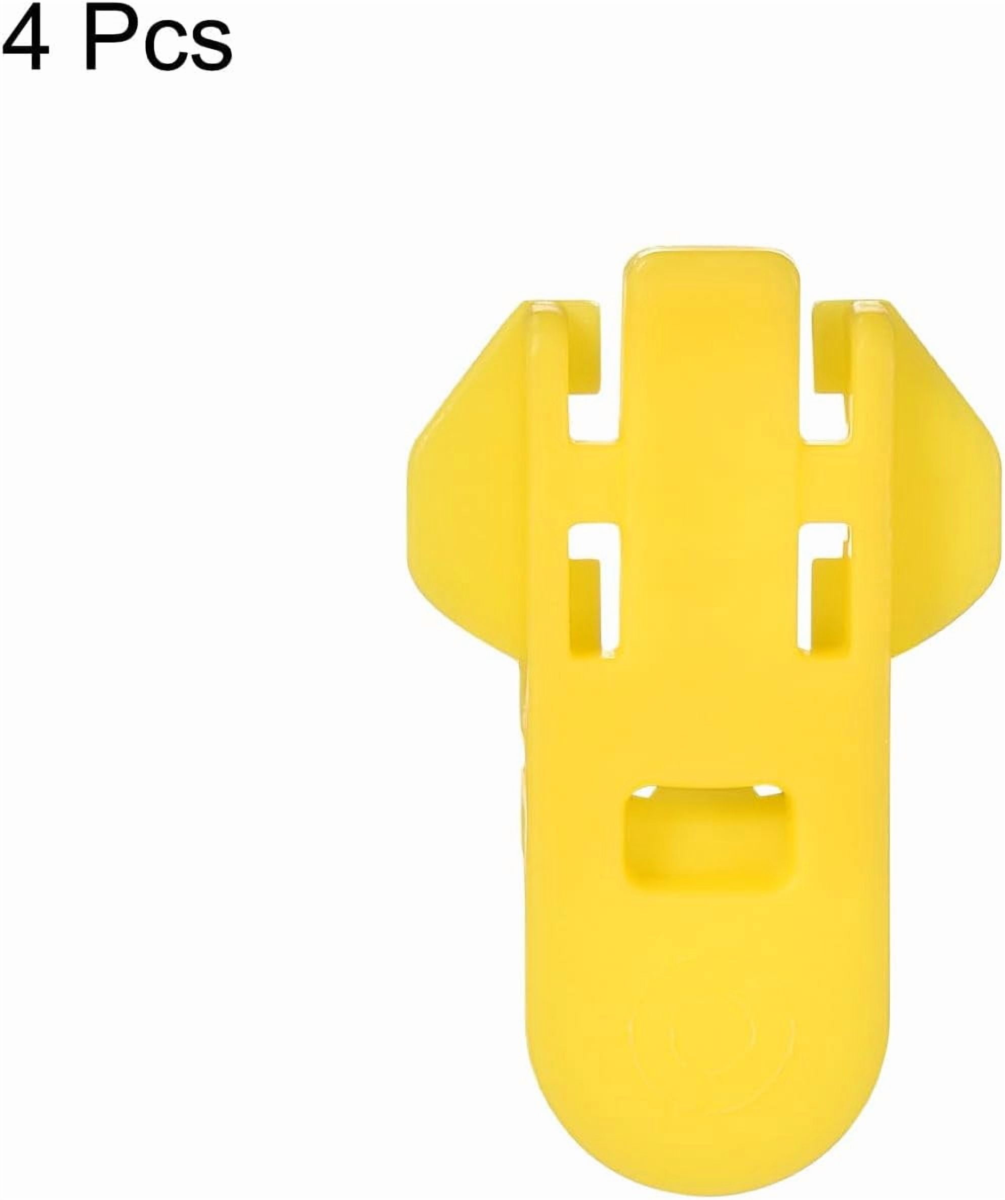 FRKSMD-Manual Easy Can Opener, 4pcs - Plastic Beverage Can Covers Lids Protector, Bottle Opener for Soda, Beer, Drink (Yellow)