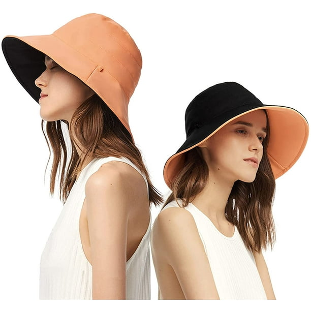 Reversible Sun Hat for Women, Silky Bucket Summer Hats Certified