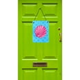 thumbnail image 2 of Carolines Treasures BB8241DS1216 Pink Sea Shell Blue Polkadot Wall or Door Hanging Prints Blue 12x16 multicolor, 2 of 2