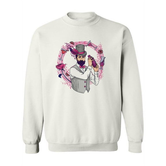 Trendy Hipster Bartender. Sweatshirt Women -Image by Shutterstock, Female 4X-Large
