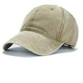 thumbnail image 1 of Gash Hao Unisex Vintage Washed Distressed Baseball-Cap Twill Adjustable Dad-Hat, 1 of 5