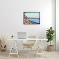 thumbnail image 2 of Stupell Industries Tropical Sunrise Beach Scene Purple Blue Waters Modern Painting Black Framed Art Print Wall Art, 24 x 30, Design by Marcia Burtt, 2 of 7