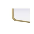 thumbnail image 4 of Elegant Decor Contour Metal Rectangle Mirror 30x36 in Brass, 4 of 11