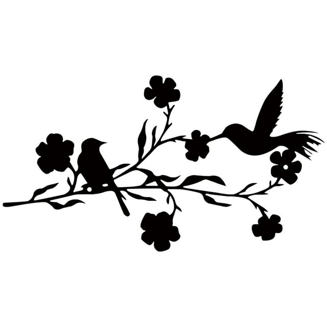 1 set Lovely Bird Wall Decals 3D metal Material Wall Hangings Office Bedroom Living Room Classroom Parties Decoration