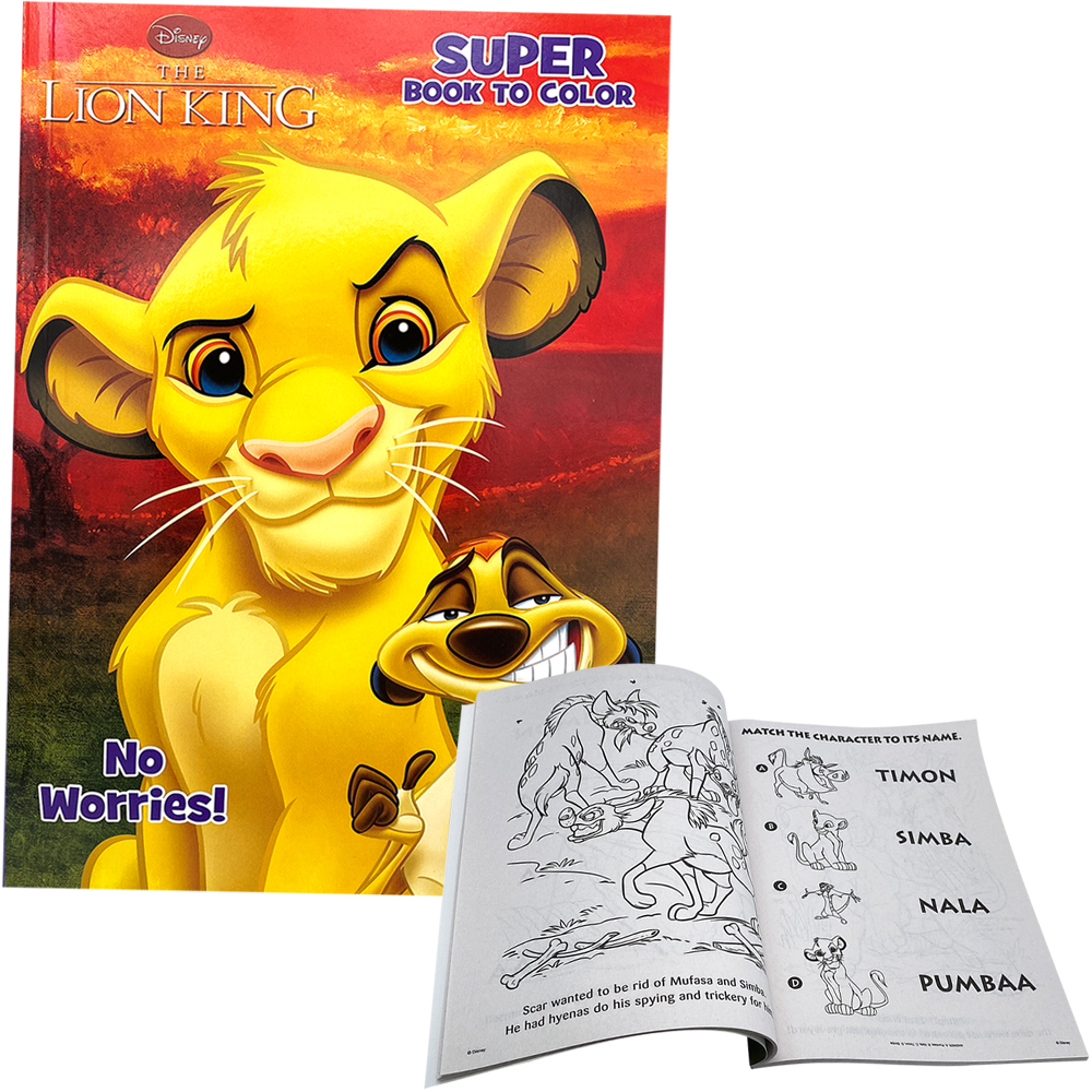 Lion King Coloring Book & Activity Game Books for Kids - Perforated
