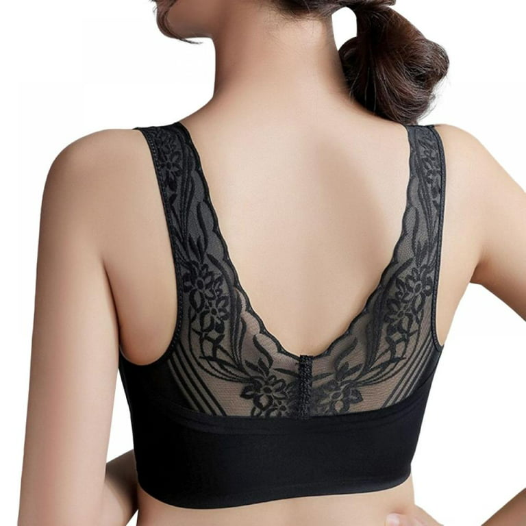 Women's Beauty Back Full Figure Wirefree Smoothing Bra - Front Closure 5D  Shaping Push up Bra Seamless, Beauty Back, Comfy Underwear M-4XL(1-Packs)
