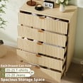 thumbnail image 2 of M optimized Fluted 5 Drawer Dressers, Modern Closet Dressers Chest of Drawers, Wood Storage Dresser Chest of Drawers Organizer for Bedroom Living Room Hallway Closet, 2 of 7