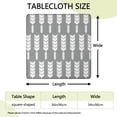 thumbnail image 2 of Grey and White Arrow Feather Pattern Square Fitted Tablecloth with Elastic Edge,Square Table Cover,Washable Elastic Table Cover for Home Kitchen Party Decor 34"x34", 2 of 6