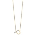 thumbnail image 4 of Auriga Fine Jewelry 14K Yellow Gold Sideways Diamond Initial P Necklace for Women, 4 of 5