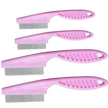Dog Flea Comb, Flea Lice Comb, Tear Stain Remover Combs, Pet Grooming Comb, Flea Tick Lice Dandruff Removal Fine Tooth Hair Combs, 2 Pcs Pet Grooming Tool, Tick And Lice Removal Brush For Puppy Kitten