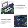 thumbnail image 5 of Easygdp Dinosaur Astronaut Space Surfing Double-Sided Printed Elastic Suitcase Protective Cover,Invisible Zipper, Business Trip Luggage Cases,Washable And Resistant To Falling -Small, 5 of 9