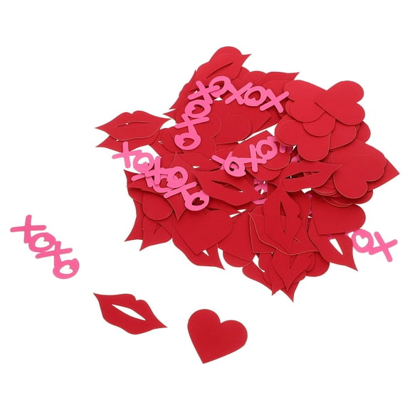 TEHAUX 1Set Small Confetti Hearts for Anniversaries Assorted Color Heart Shape Paper