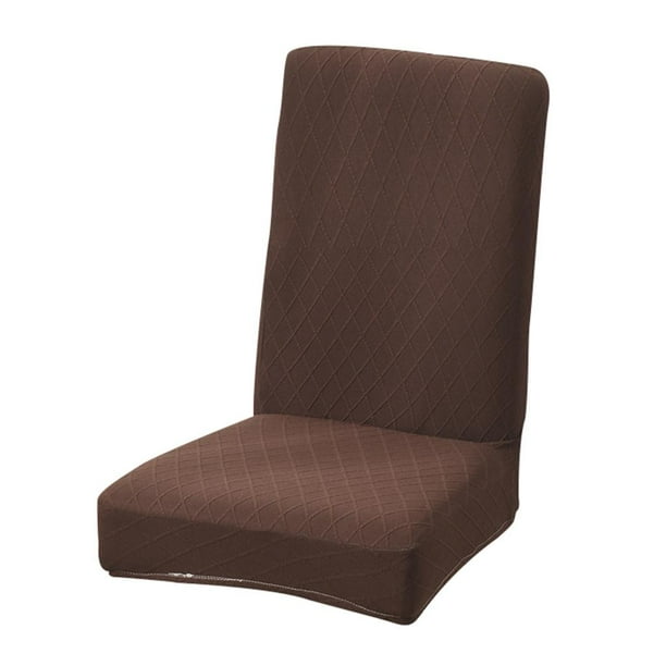 Cubierta de Sillas de Comedor Elástica , Funda Antideslizante A Prueba de Polvo Café oscuro
