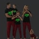 thumbnail image 2 of Pijama navideño a juego para toda la familia, conjunto de ropa de dormir con gorro luminoso y eslogan, color negro, 2023, 2 of 3