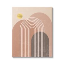 Stupell Industries Geometric Abstract Arch Shapes Graphic Art Gallery Wrapped Canvas Print Wall Art, Design by Caroline Alfreds