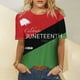 thumbnail image 1 of Pntutb Juneteenth Moda Mujer Camiseta Casual Impreso Cuello Redondo Manga Corta Jersey tops Blusa Pntutb Pntutb-3076, 1 of 5