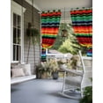 thumbnail image 4 of nqOlkjepod Outdoor Curtains for Patio Waterproof, Mexico Stripes Outdoor Privacy Panels Grommet, Colored Abstract Striped Orange Red Boho Blackout Outside Curtains for Porch 54"x108", 2 Panels, 4 of 8