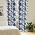 thumbnail image 2 of Ambesonne Vintage Curtains, Dotted Digital Paint, Pair of 28"x63", Blue White, 2 of 5