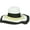 Black, variant on Wide Brim Straw Hat w/ Color Stripes - Black - HT-SHT2324BK