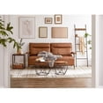 thumbnail image 3 of Round Coffee Table Set of 2 Living Room Tables Side End Table with Steel Frame for Bedroom Rustic Brown and Black, 3 of 9