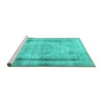 thumbnail image 2 of Ahgly Company Machine Washable Indoor Rectangle Persian Turquoise Blue Traditional Area Rugs, 2' x 5', 2 of 4