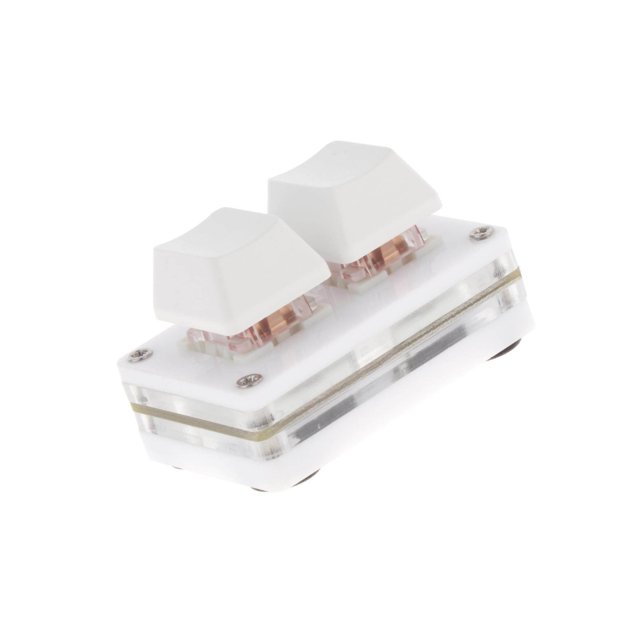 Clavier Mécanique de Jeu à 2 Touches Rétroéclairage Standard pour un Échange Programmation Interrupteur Blanc Rouge