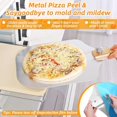 thumbnail image 4 of Pizza Stone 5 PCS Set, 15 x 12" Large Rectangle Pizza Stone Set for Oven and Grill with Metal Pizza Peels & Cutter Rocker, 0.6'' Thickened Stone Pizza Pan, Baking Stone for Pizza, Bread, 4 of 7
