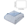 thumbnail image 3 of SHENGXINY Cooling Blanket, Washed Cotton Summer Air Conditioning Cool Quilt, Ultra Soft Skin-Friendly Breathable Comforter for Warm Weather Blue 71x79in, 3 of 8