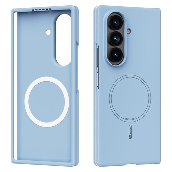 Dteck Magnetic Case for Samsung Galaxy Z Fold 8 Ultra, Shockproof Compatible with MagSafe Accessory Slim Protective Back Cover Anti-Scratch TPU Phone Cover, Skyblue
