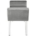 thumbnail image 4 of Posh Living Katherine Velvet Upholstered Bench with Acrylic Legs in Gray, 4 of 8