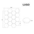 thumbnail image 5 of Lugo 12.1" x 10.43" Lava Stone Mosaic Floor and Wall Tile in White (Pack of 9), 5 of 7