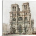thumbnail image 1 of ARTCANVAS Notre Dame Paris 1828 Canvas Art Print by David Roberts - Size: 18" x 18" (0.75" Deep), 1 of 9