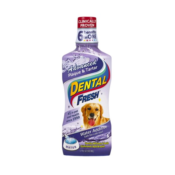Dental Fresh Advanced Plaque and Tartar Water Additive for Dogs, 17 oz