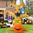 thumbnail image 5 of GOOSH Halloween Inflatables 8 FT Halloween Inflatable tree with Ghost Pumpkin and Owl, Halloween Dead Tree Decorations Scary Halloween Decorations with Built-in Lights for Halloween/Holiday/Party, 5 of 7