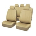 thumbnail image 4 of Luzkey Fundas de asiento de coche de piel sintética, lavables, fundas para asientos delanteros y traseros, protector impermeable clásico para vehículos, SUV, accesorios para coche, color negro, 4 of 6