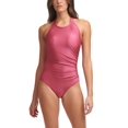 thumbnail image 1 of Calvin Klein High-Neck Halter One-Piece Swimsuit, 16, Dark Pink, 1 of 1
