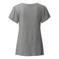 thumbnail image 4 of Tops for Women Trendy 7 Shirt Sheer Mesh Asymmetrical Shirts for Women plus Size Pale Blouse Holiday Tee Lady Tee Memory Foam Sheer Tops Long Blouse Ladies And Women's Casual Grey S, 4 of 5