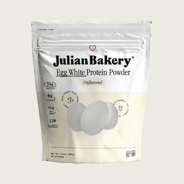 Egg White Protein Powder - Unflavored | 2.0 lbs (907 g) | Julian Bakery | 24g of Protein | Paleo & Keto Friendly | Sugar Free