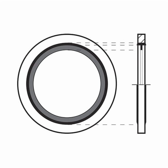 Adaptall Bndd SealWshr,Cadm,Stl,M14,22x2.4mm,1PK 9500-14MM